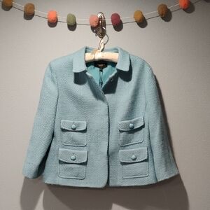 Talbots Light Blue Textured Jacket